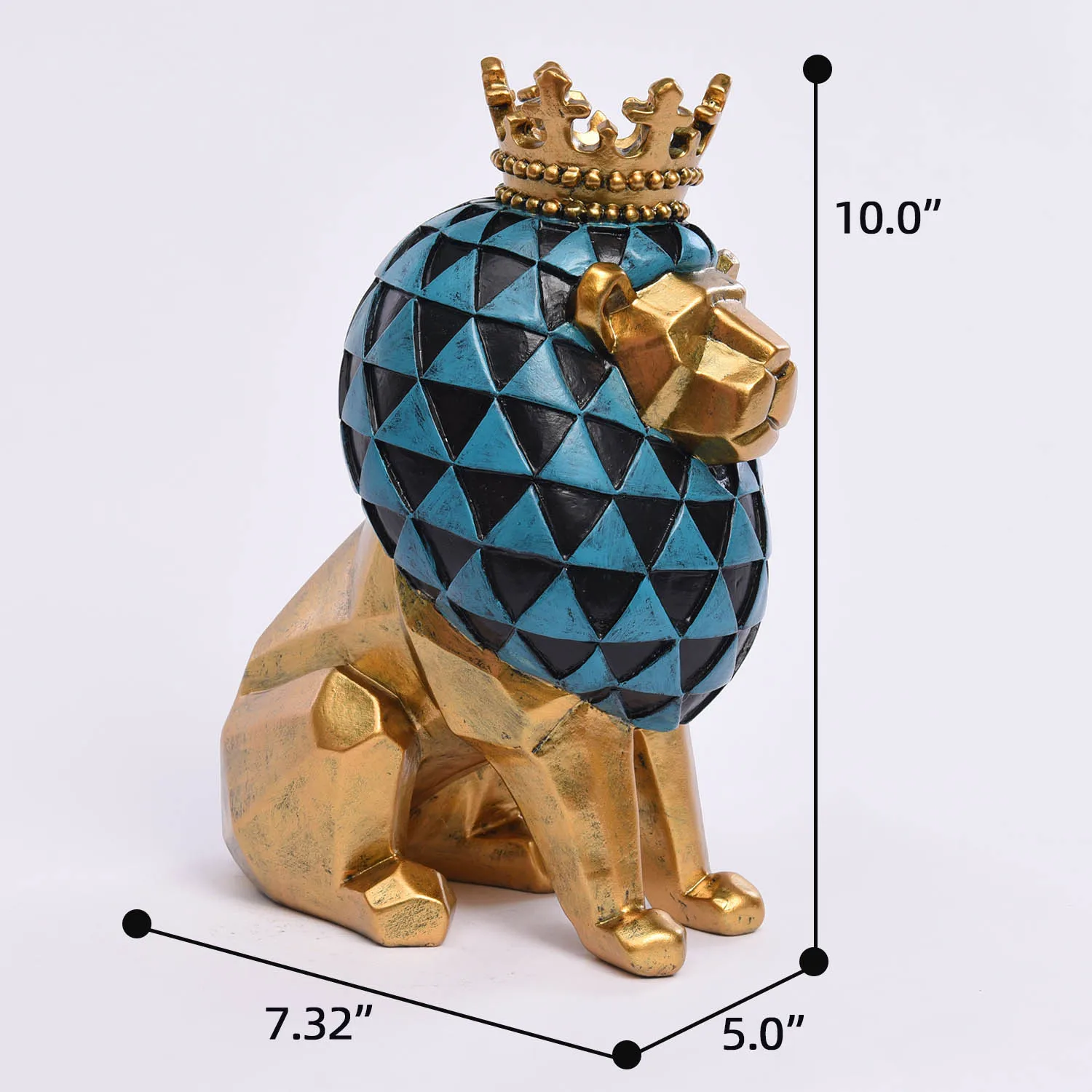 Modern Home Desktop Creative Resin Animal Statue Art Lion Crafts For Living Room Decoration