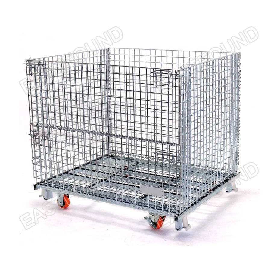 
 Оцинкованный ящик для хранения, складная клетка с верхней крышкой и разделителями  