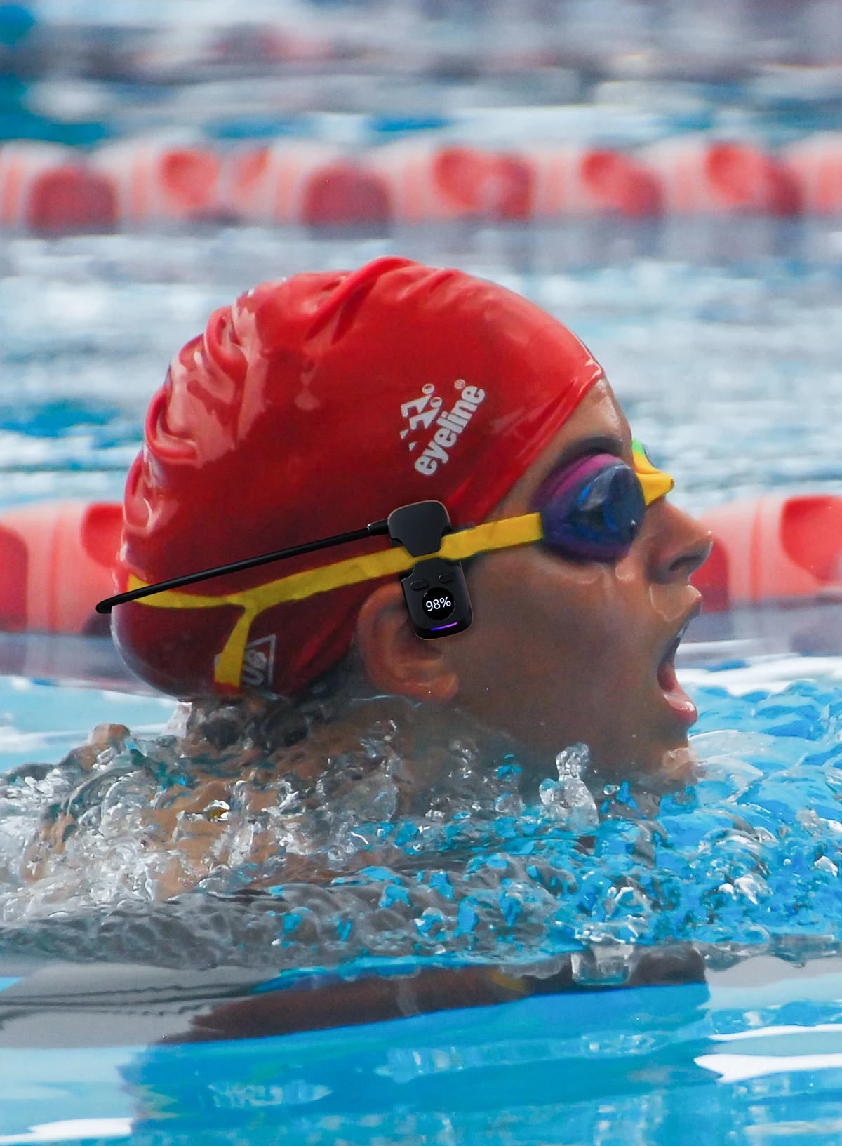 Водонепроницаемые наушники-вкладыши IPX8 с цифровым дисплеем для плавания беспроводная гарнитура костной проводимостью наушники микрофоном