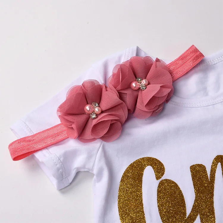 White baby crawling clothes suit red Love Pattern cute T-shirt jumpsuit set top clothing onesies newborn rompers