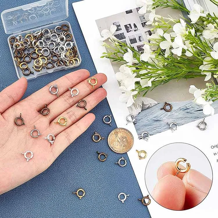 5.5mm Spring Clasp Jewelry Clasps Lock  18k Gold Jewelry Clasp