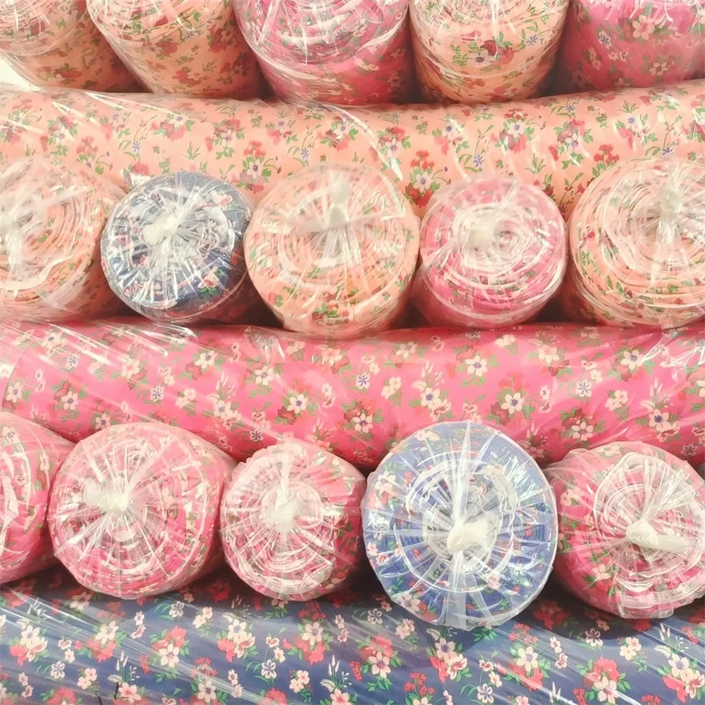 High Quality Hot Selling Stock Knitted Polyester Mixed DTY Milk Silk Printed Fabric For Women Fabric