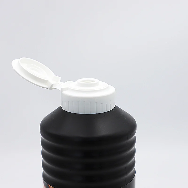 High Quality White Black Yellow Food Grade Plastic 38mm Round Flip Top Cap with Silicone for Inverted Squeeze Sauce Bottle