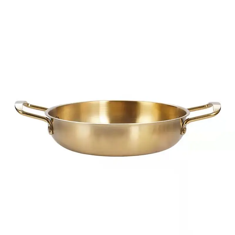 Korean Stainless Steel Ramen Pot Seafood-pot Golden Crayfish Stove Dry Mini Portable Pot Cooking Tool Kitchen Cookware