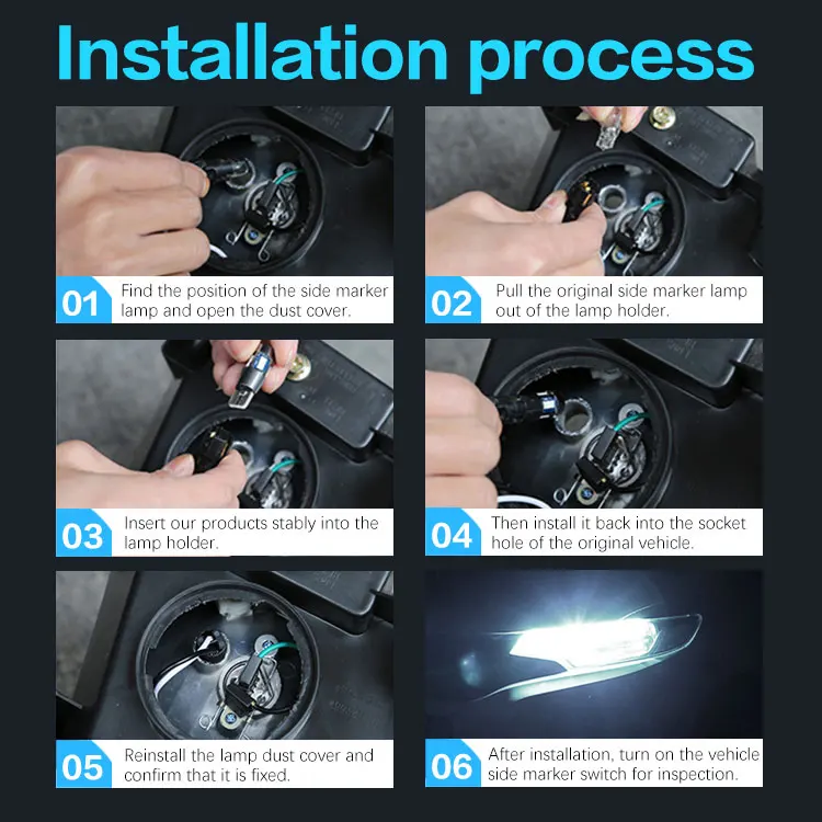 Manufacturer 12v-24v Car Led Bulb W5w Led Interior Auto Bulb 194 W5w Wedge Plate Dome Light Canbus T10 Led With No Error