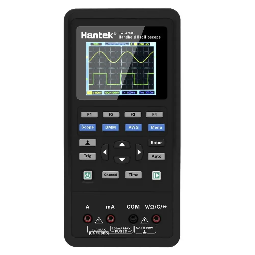 Hantek2C42 40 МГц портативный цифровой осциллограф-мультиметр 2 канала ЖК-дисплей тестовый метр инструменты