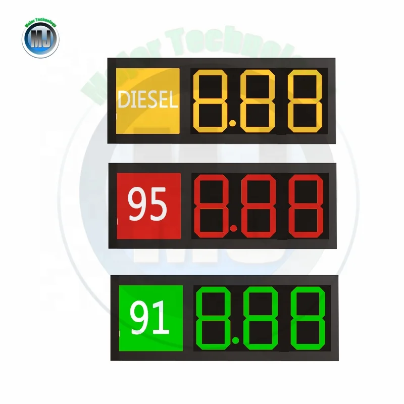 Outdoor Waterproof LED Electronic Billboards LED Price Sign Petrol Gas Station Screen For Saudi Arabia