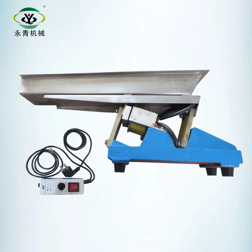 Adjustable speed electromagnetic vibrating feeder with controller