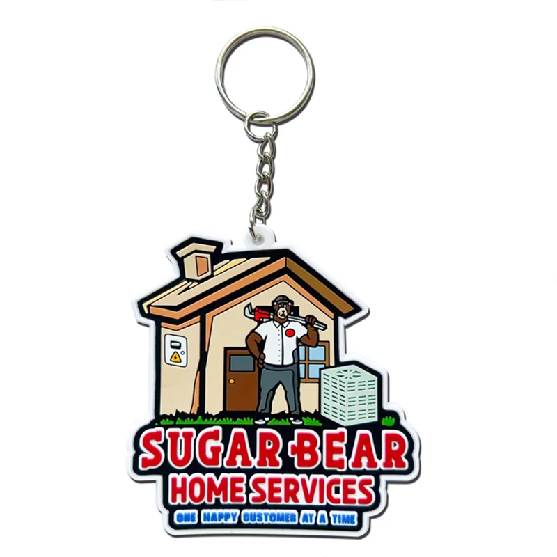 Wholesale Cheap Customizable Keychain Free Design Pvc Keychain 3D Cute Key Holder Promotional Keychain With Logo