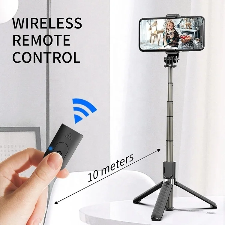 L03 Aluminum Wireless Remote Cell Phone Gopro Camera Monopod Selfie Stick and Tripod Stand