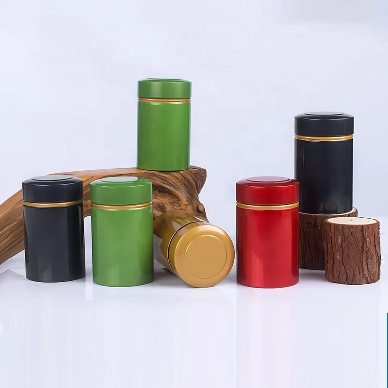 Tea Tin Storage Box Round Shaped Sealed Jar Cans Metal Coffee Tea Tea Iron Box Tinplate Container for Gift Empty Tin Case
