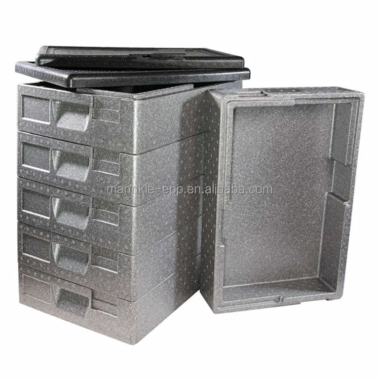 MK Epp thermobox black epp foam protection customized delivery packaging box delta epp thermal box