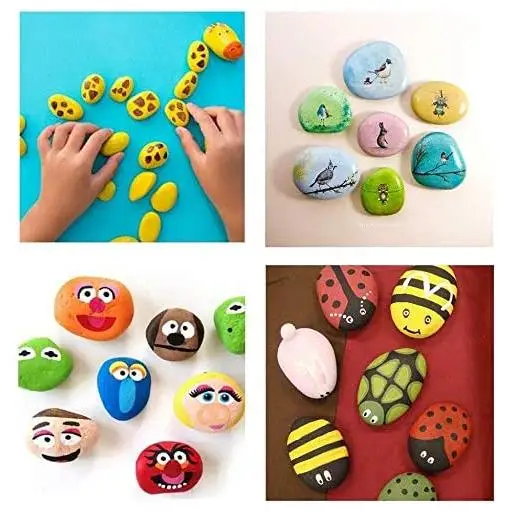 Камни для рисования, речные камни оптом, гладкие и плоские непористые камни размером 2-3 дюйма для рисования малышей, художников, цветочный горшок