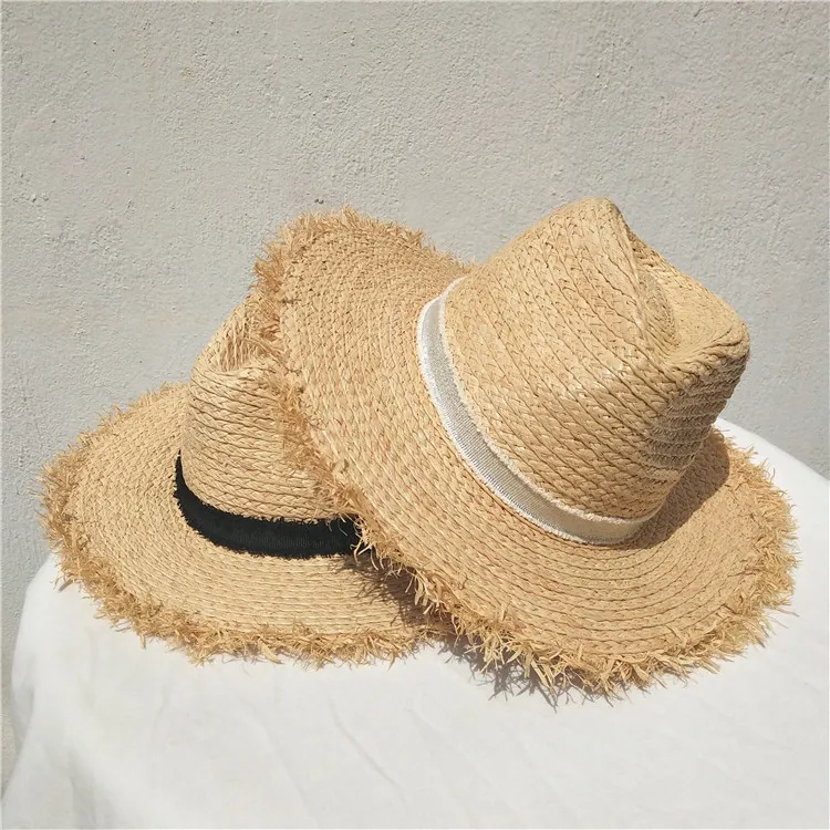 New Fashion Summer Styles Wide Brim Floppy Hats Women Beach Sun Straw Hats