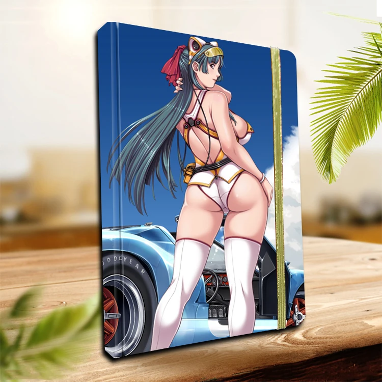 Cartoon Student A5 Anime Paper cute notebook with elastic band