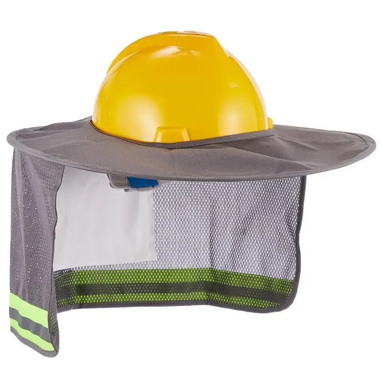 foldable mesh hard hat sun shade multi color reflective safety neck shade cheap price wholesale