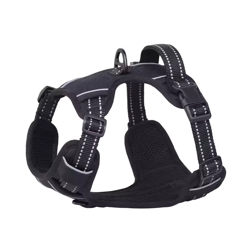 Hot Selling Customize Oxford Fabric Nylon Webbing Comfortable Mesh Padded Dog Harness For Small Medium Large Sizes Dogs Walking