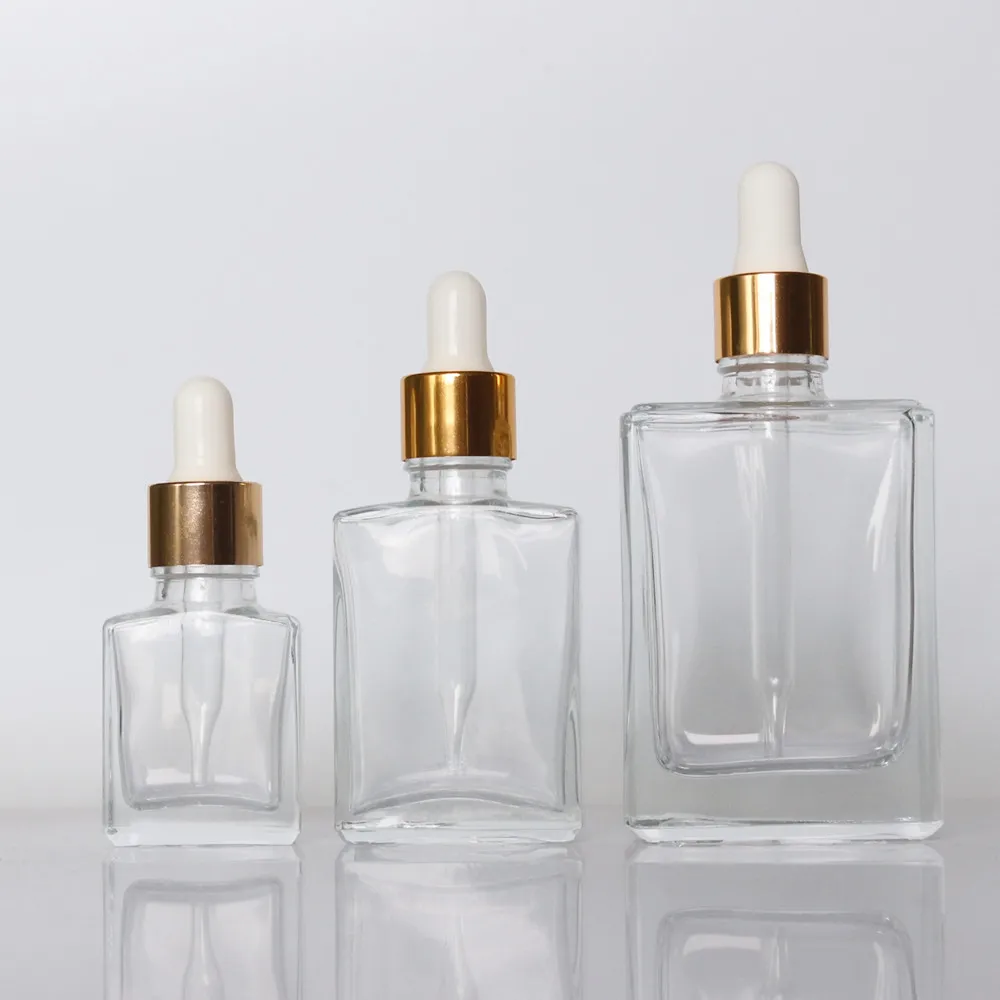 Clear bottle 1oz 15ml 30ml 50ml glass dropper bottle with childproof cap and measured pipette dropper