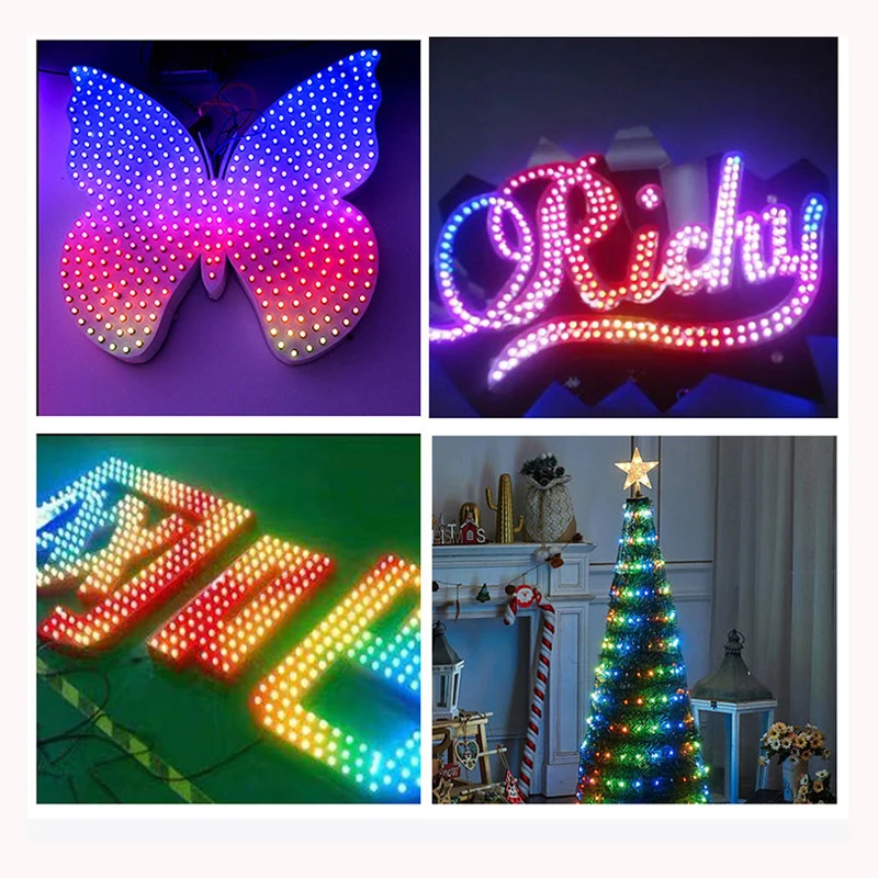 СВЕТОДИОДНАЯ Гирлянда RGB с программируемыми пикселями 5 в постоянного тока 12