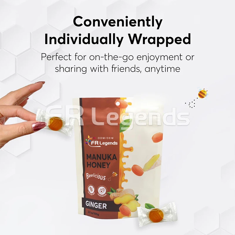 OEM Wholesale Natural Honey Nootropics Supplements Replenish Energy Honey Ginseng Hard Candy