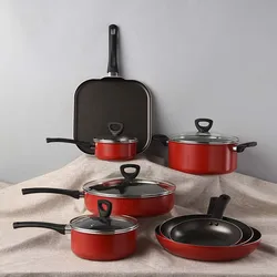 Household Kitchen Diecast Aluminum Non Stick Pan Set Cookware Sets Cooking