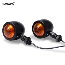 One pair Motorcycle LED Turn Signal Light for Cruiser Bobber Sportster Cafe Racer Universal 12V Retro Indicator Pointer