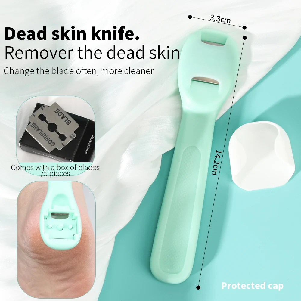 9-Piece Professional Home Manicure Pedicure Kit Callus Removal Foot Scrub and File Set for Nail Art and Beauty