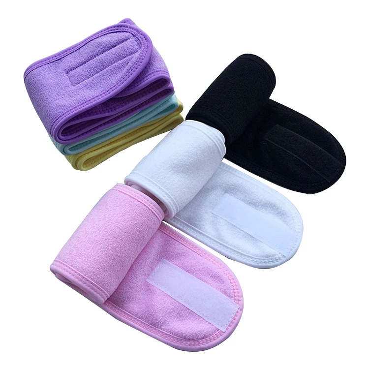 Wholesale Convenient For Moving Reusable Washable Skin-Friendly Organic Headband With Magic  Adjustable Tape
