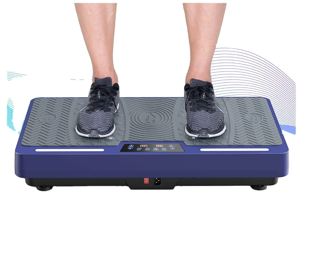 Whole Body Workout Vibrating Fitness Platform w/Loop Bands Remote Home Training Equipment for Home Gym