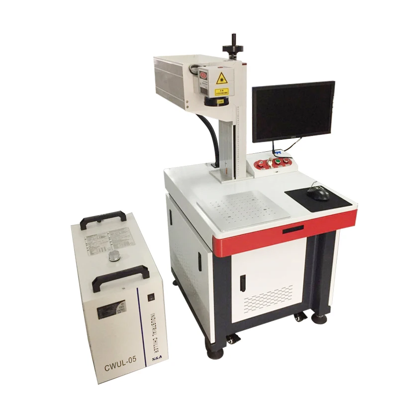 2022 Hot Selling Table Computer Lazer Code Color Uv  Laser Marking Machine For Glass Wood Non Metal and metal