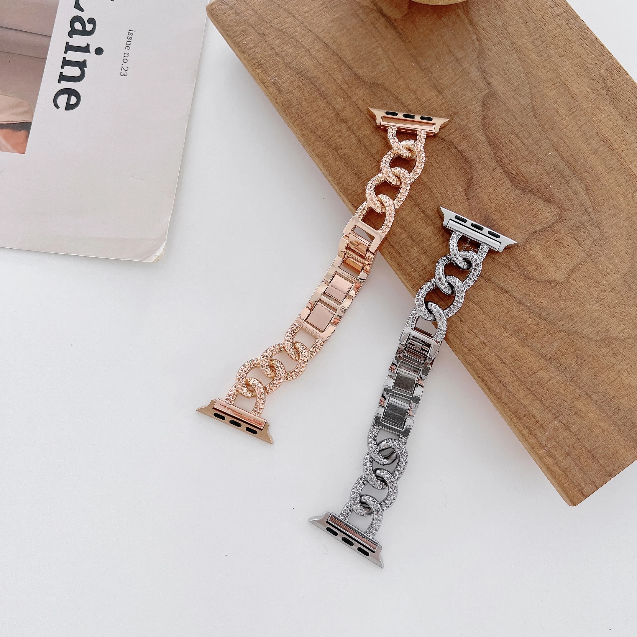 Multifunctional Replacing Watch Strap Stainless Steel Band Metal Women for IWatch 9 8 Se 7 6 5 4 3 2 1