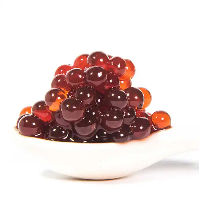 Top Selling Strawberry Pearls Made In Spain Delicious Fruity 365G Glass Jar Sweet Taste Strawberry Pearls For Adults