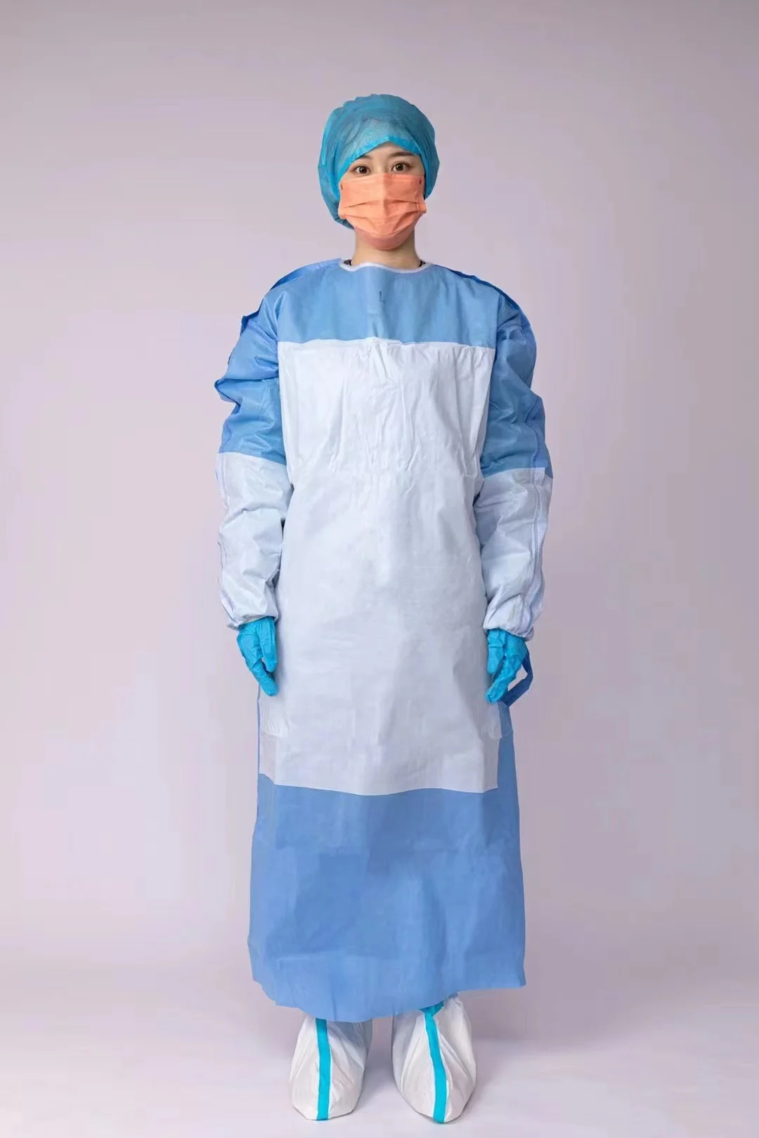 SMMS reinforced high quality non woven surgical gown disposable Sterile Surgical Gown for hospital