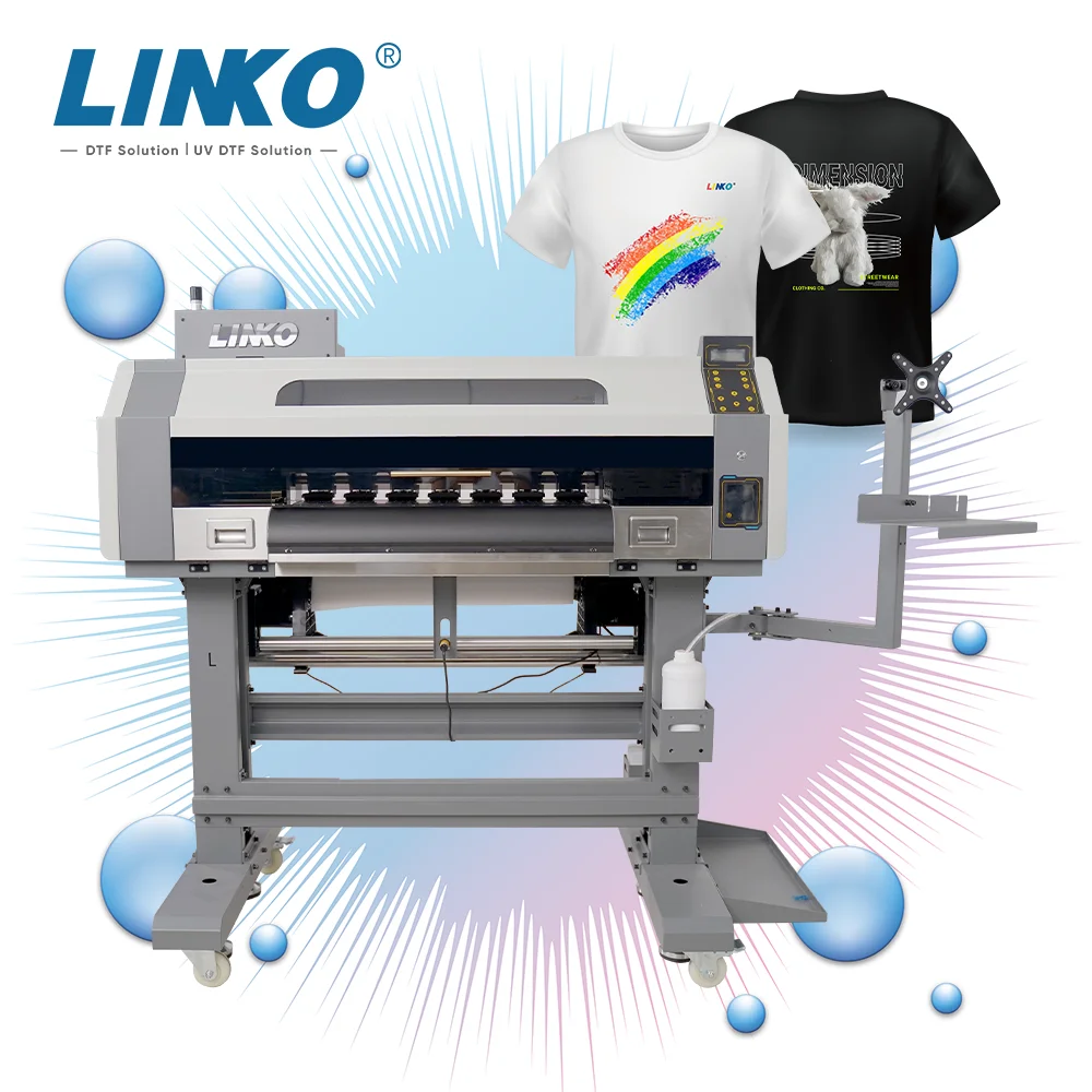 LINKO A3 Automatic Digital T-Shirt Silk Cotton Printer i1600 & i3200 Head 60cm Pigment Ink DTF t-shirt printing Machine