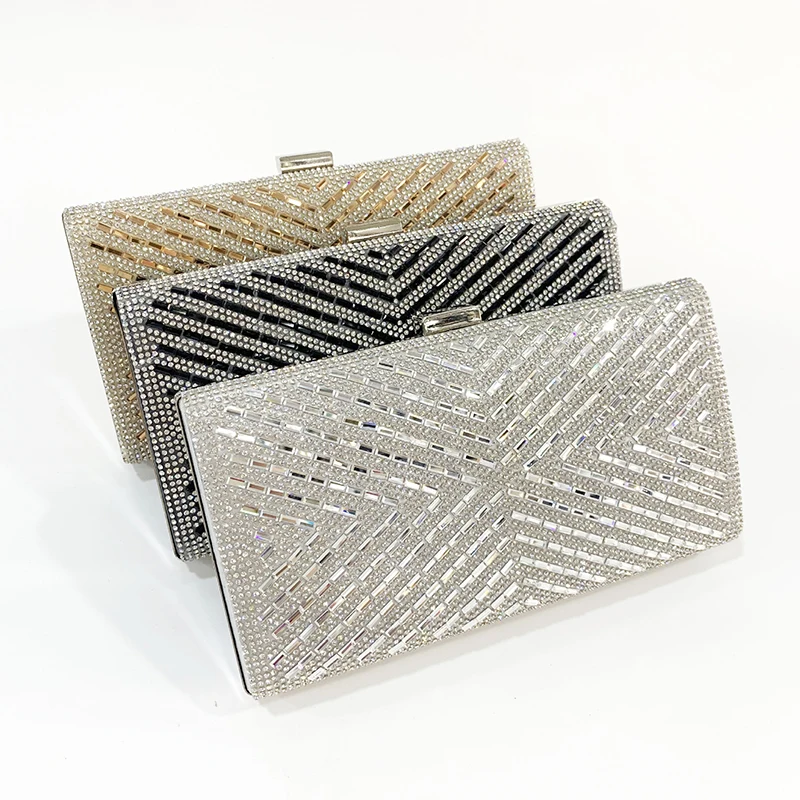2022 New arrive shiny evening dress bag rhinestone clutch bag girls party wallet mobile phone wedding purse fancy bags