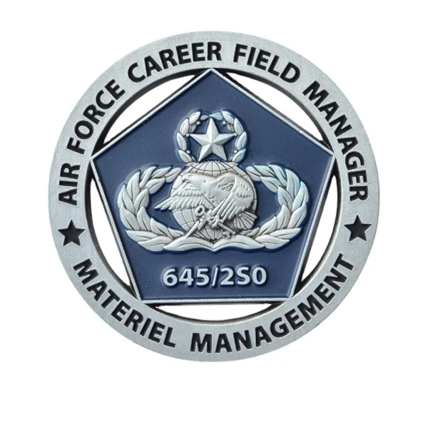 Custom Challenge Coin Antique Silver 3D Portrait Commander in Chief Metal Coin