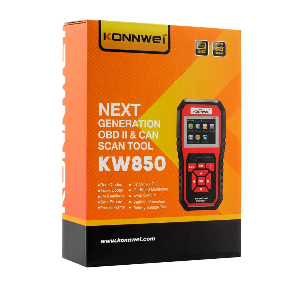 OBD2 Auto Diagnostic Scanner KONNWEI KW850 Full Function Car Diagnosis Tool Universal OBD2 Engine Code Reader