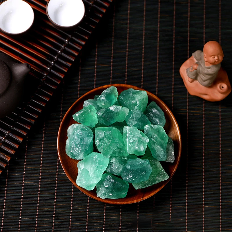 Wholesale good quality Natural Raw Crystals green fluorite raw stone for decoration