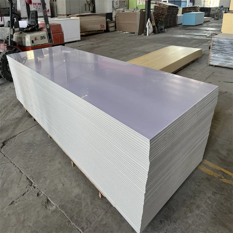 1220 x 2.440 mm White Rigid Plastic PVC Foam Sheet 18mm High Density PVC foam board manufacturer PVC Foam Panel for Cabinet