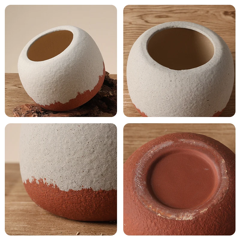 Ceramic Factory Nordic Decoration Flowers Vases for Home Decor Dried Flower Arrangemet Accessories Office Desktop