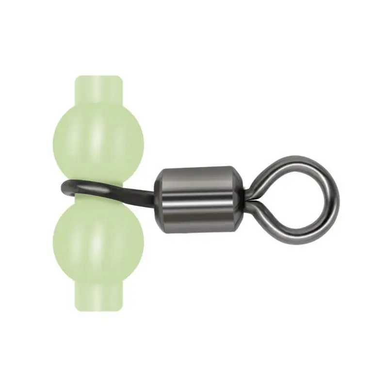 Luminous Cross-Line Fluorescent Beads With Swivel 3 Way Fishing Connector Rolling Swivels For Carp Accessories