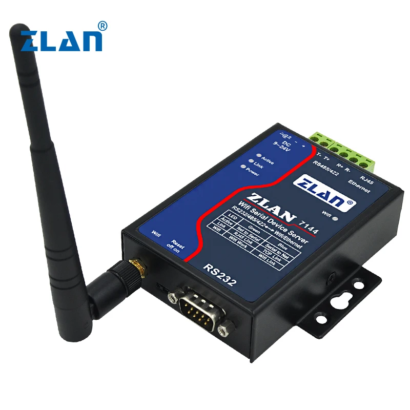 ZLAN7144 high speed serial port RS232 RS485 RS422 to Wifi converter