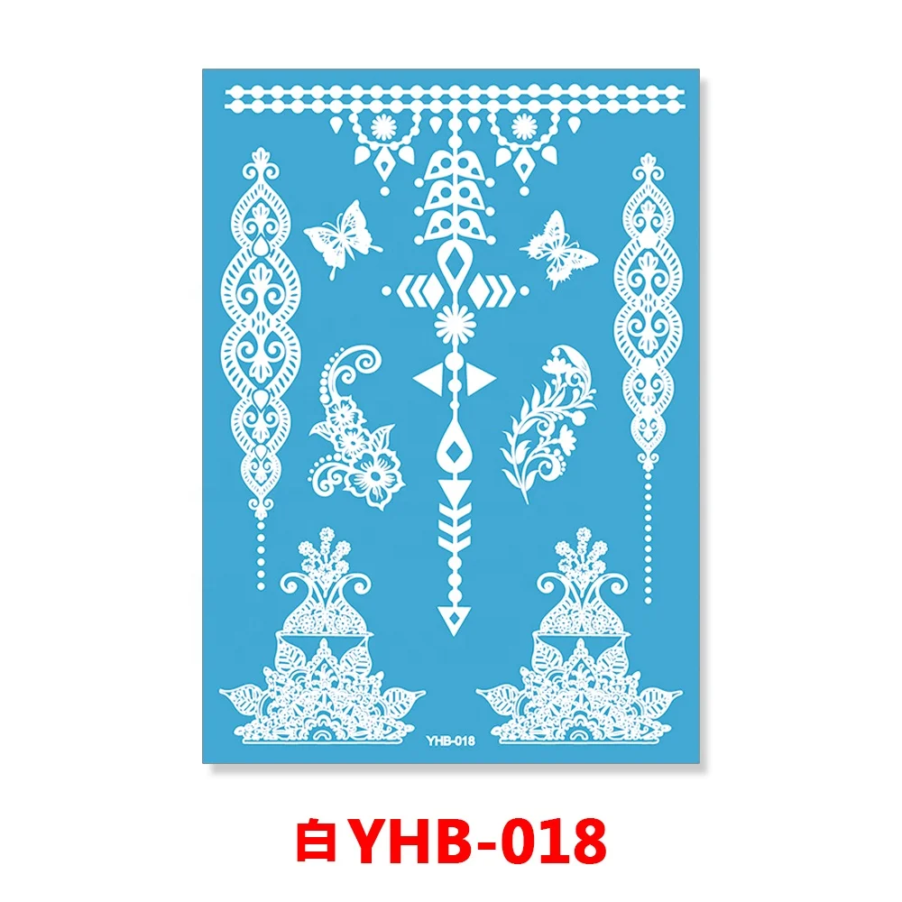 Wholesale Beautiful Tattoo Designs Temporary White Henna Tattoo