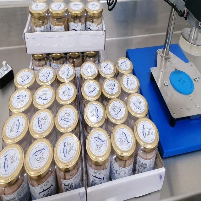 Hot Sale 100% Amberjack in Olive Oil Handmade artisanal Glass Jar Canned Tuna Salt Preserved Fish Pieces