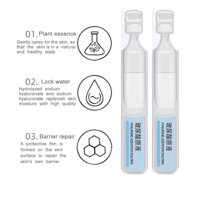 Hot selling  Hyaluronic Acid Essencial Small Ampoule Original Liquid Hydrating Moisturizing Tightening Pores