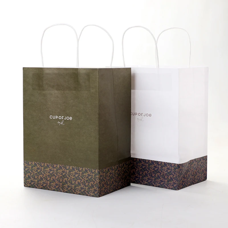 Kraft Paper Shopping Bag with Handle/ Wholesale Custom Packaging Craft Brown Paper Bag