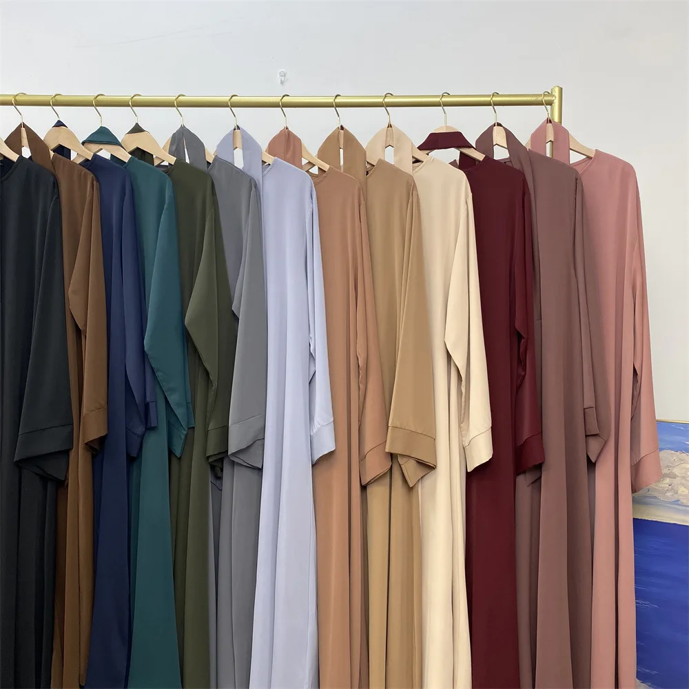 Wholesale Dubai Robe Musulman Kaftan Dress Islamic Clothing Black Turkish Maxi Abaya Women Muslim Dresses