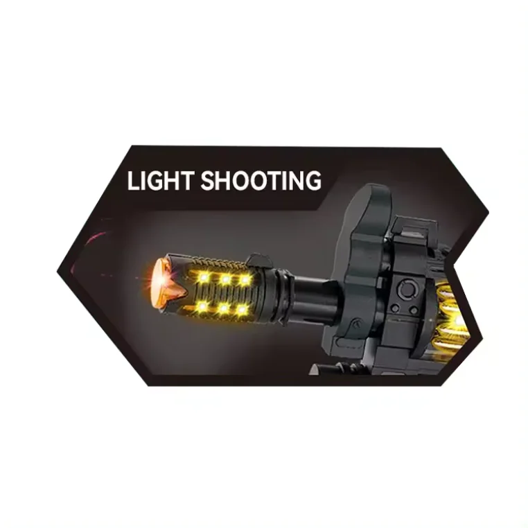 HT Electric Gun Toy With Sounds & Light-up Toys Flashing Vibrating Plastic Gun Toys For Boys