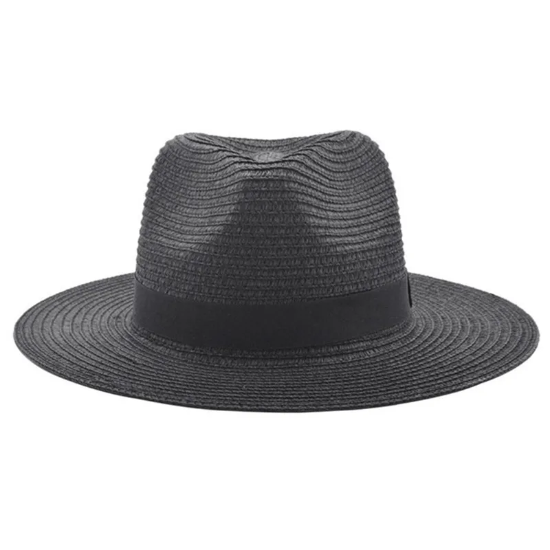 Fashion Style Summer Beach Floppy Fedora Paper Panama Hats Unisex Braid Straw Hat Wholesale 2022