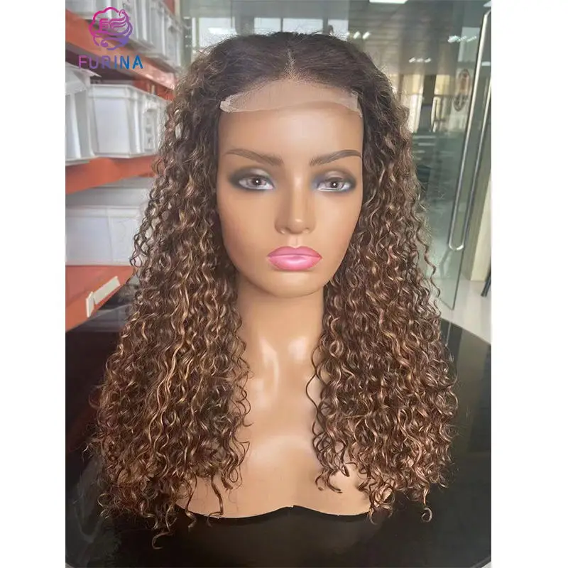 Hot saling long wigs 16 inches 4*4 full cuticle aligned human hair lace front wigs for women